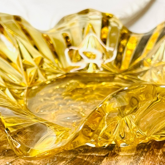 Vtg 1940’s “Federal” amber pressed glass fruit/serving bowl 7x1.5” - Picture 5 of 5